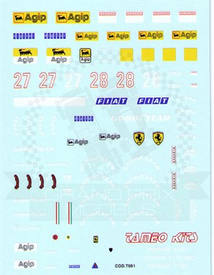 Ferrari F187 Decal by Tameo Kits